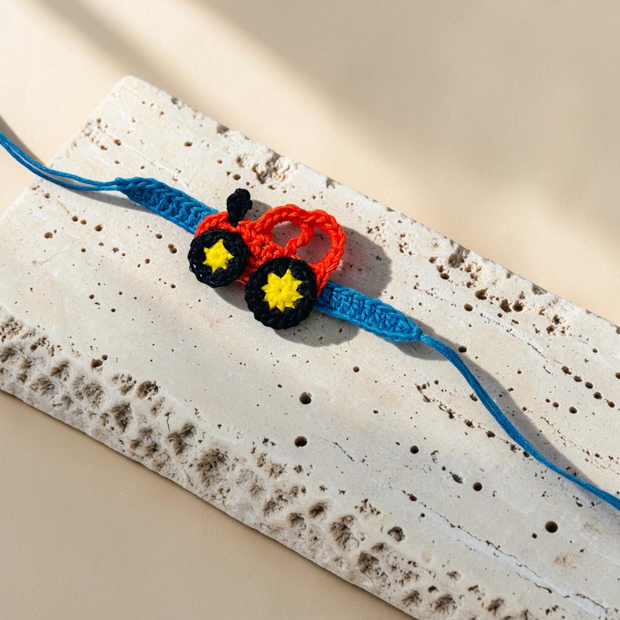 Big Car Crochet on a festive background
