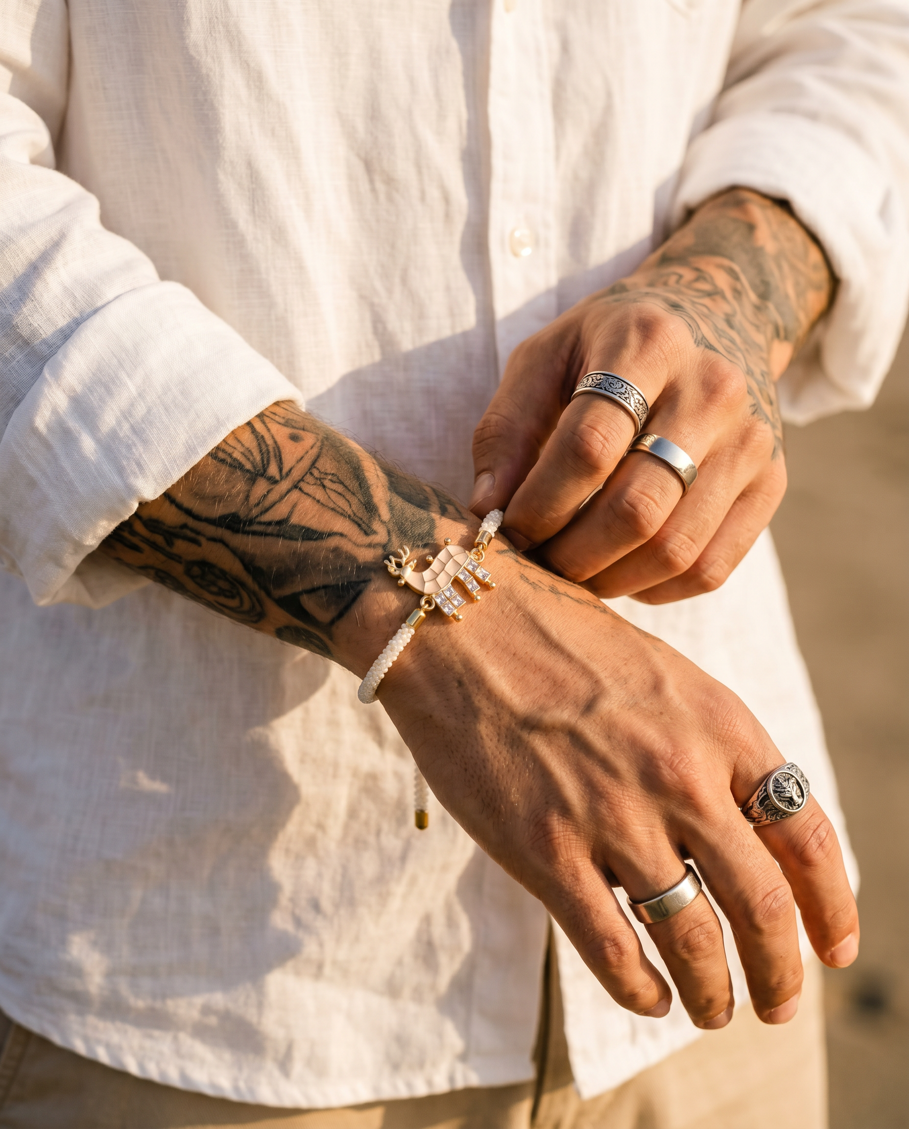 Imperial Deer Kundan worn — styled for brothers